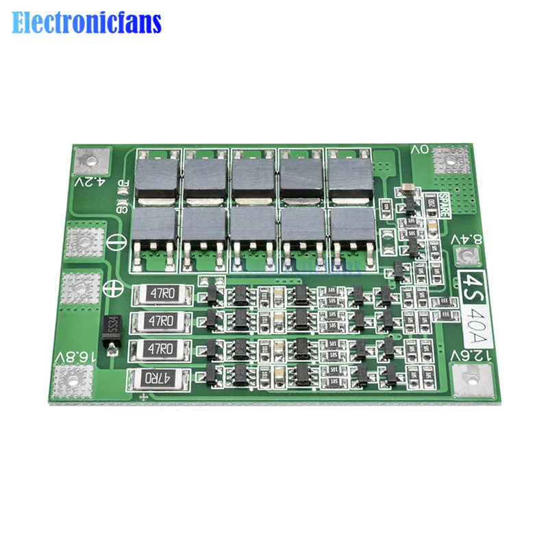 4S 40A литий-ионная батарея 18650 зарядное устройство PCB плата защиты BMS с балансом для бурильного двигателя 14,8 в 16,8 в Lipo модуль
