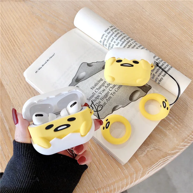 

3D Eggshell Chick Silicone Case for Airpods 1 2 3 Cute Bluetooth Earphone Case for Airpod Pro Cover for Air Pods Pro with Ring