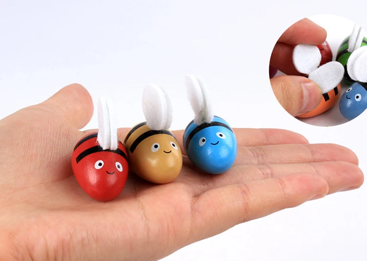 Hot Wooden Leaning Educatinal Toys Children Montessori Early Education Beehive Game Childhood Color Cognitive Clip Small Bee Toy