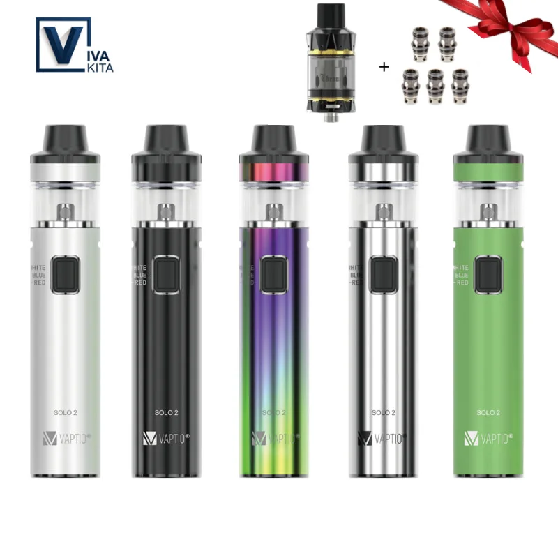 【Gift 510 Tank】Original Vivakita Vaptio Vape ручка SOLO 2 набора вапоризатора 3000 мА/ч 50 Вт макс. 4 мл