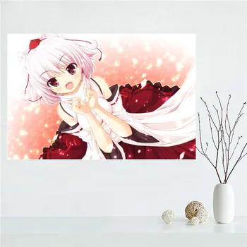 

Custom Canvas Wall Decor Inubashiri Momizi Colorful Poster Cloth Wall Silk Fabric Posters And prints Home Decor Painting