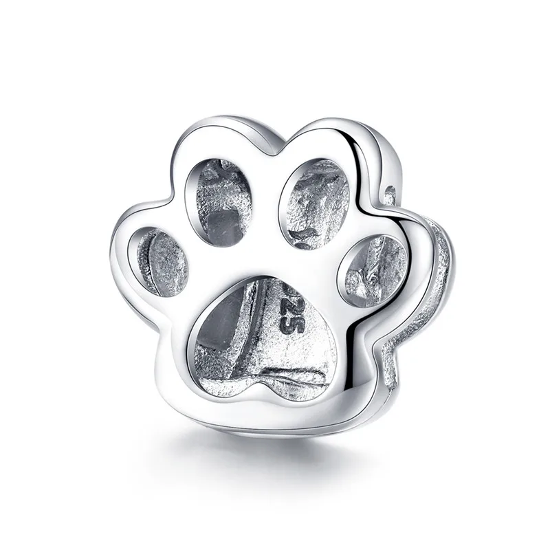 Fit Pandora браслет серебро 925 CZ Beetle Honeybee Cat Bear амулет лапа S925 Сердце Улыбка лицо бусины для изготовления ювелирных изделий - Цвет: asx108