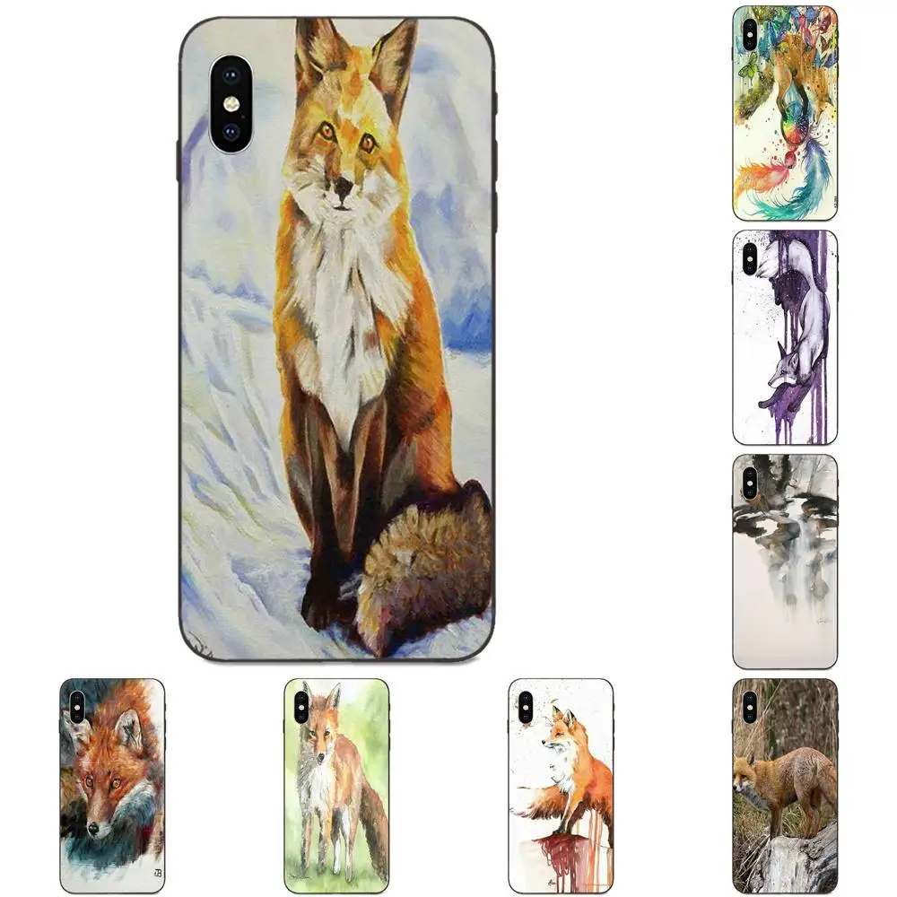 For Huawei Honor 5A 6A 6C 7A 7C 7X 8 8A 8C 8X 9 9X 10 10i 20 Lite Pro Diy Painted Phone Accessories Case Cute Watercolor Fox Art | Мобильные