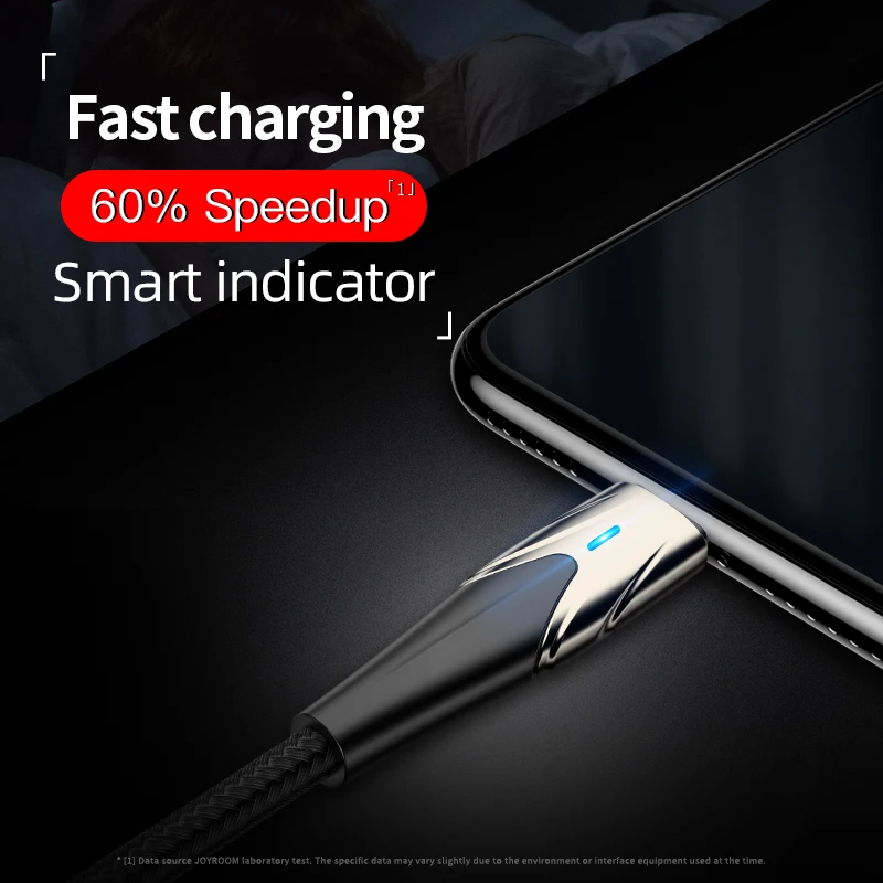 Joyroom USB кабель 2.4A нейлон Быстрая зарядка USB кабель для передачи данных для iPhone планшет iOS мобильный телефон usb зарядный шнур