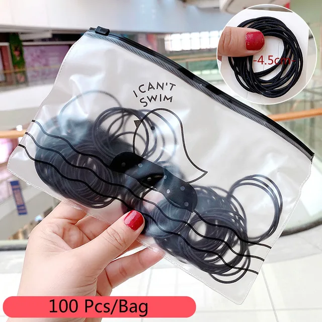 50/100/200 Pcs/Bag Children Cute Candy Cartoon Solid Elastic Hair Bands Girls Lovely Srunchies Rubber Bands Kid Hair Accessories 3-100 Pcs