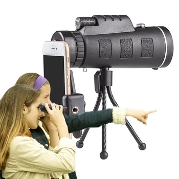 単眼携帯電話カメラレンズ 18X 望遠鏡ズームレンズ iPhone9 8 × Redmi7 P30 P20 サムスンスマートフォンのためのキャンプハイキング
