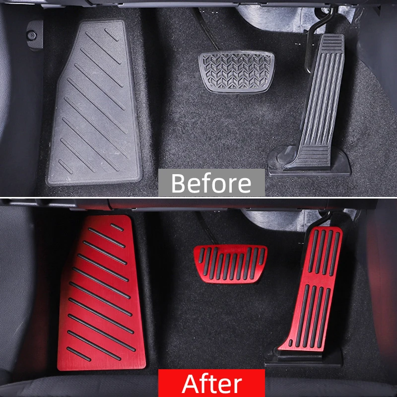 Car Pedals Pedal Cover For Toyota RAV4 XA50 Hybrid Car Accelerator Gas Brake Pedals Footrest Pedal Cover Non-Slip Pads