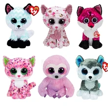 14Styles Ty Beanie Boos 6" Stuffed Plush Animal Plush Doll Kids Toy XMAS Gift