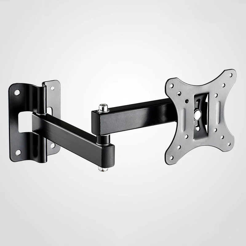 10 Inch-27 Inch Retractable TV Wall Mount Bracket Loading 15Kg Full Motion Bracket Mount for Flat Screen Up To 100X100Mm