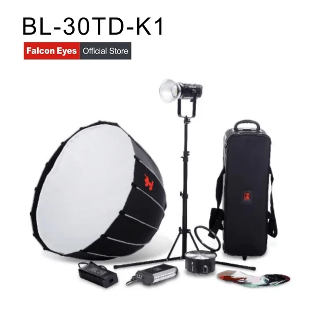 BL-30TD-K1 Falcon Eyes светодиодный студийный видео заполняющий свет 300 Вт Би-цвет 3000 K-8000 K для фильмов/интервью освещение фотоизображений BL-30TD 6TD 10TD - Цвет: BL-30TD-K1