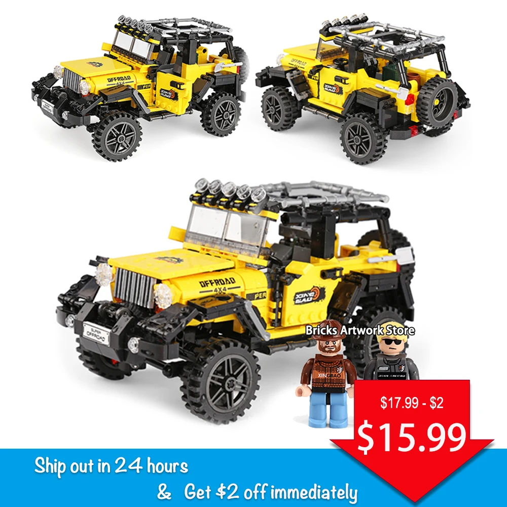 

610pcs Fit Technic Series XingBao Off-road Adventure Truck Set Mini Figures City DIY Building Blocks Toys for Children Boy Gifts