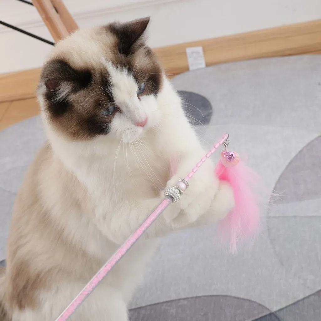 Котёнок Кот Игрушка интерактивная игрушка Мягкий шар и Кот перо и колокольчик Игрушка