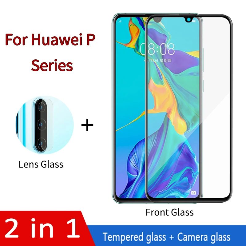 2 в 1 для Huawei P10 P20 P30 Pro Plus Lite Защитная пленка объектива камеры закаленное стекло |