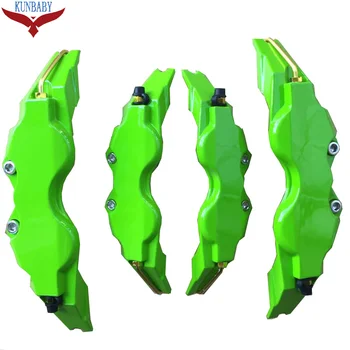 

KUNBABY Green Brake Caliper Cover Kit Size S/M/L Silver Without Logo Car Styling Decoration For All Car Models