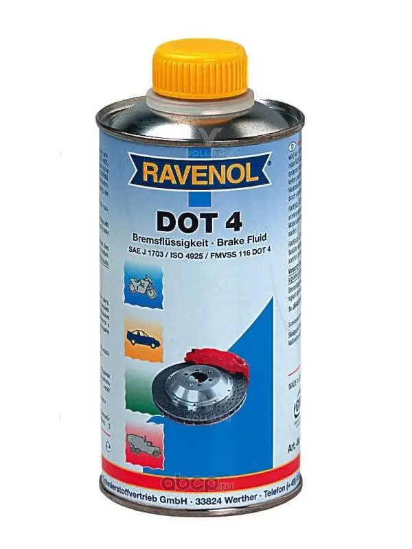 Тормозная жидкость RAVENOL DOT-4(0,25 л