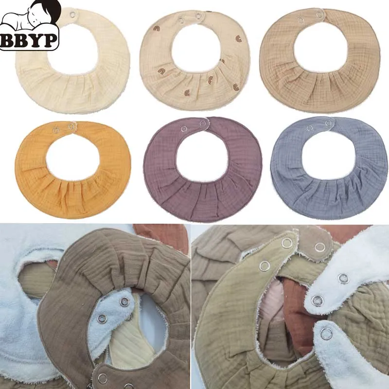 

1Pcs Baby Feeding Drool Bib Collar Decoration Saliva Towel Soft Cotton Scarf Burp Cloth for Newborn Toddler Shower Gift