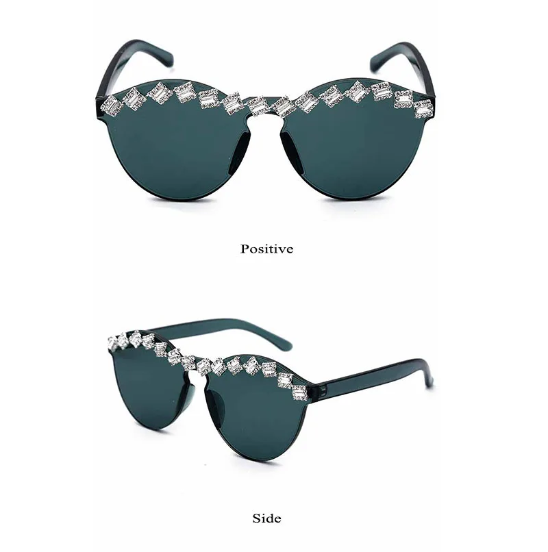 Новые женские солнцезащитные очки ручной работы роскошные кристаллы алмаза круглые женские солнцезащитные очки оттенки дизайн очки UV400 Солнцезащитные очки NX