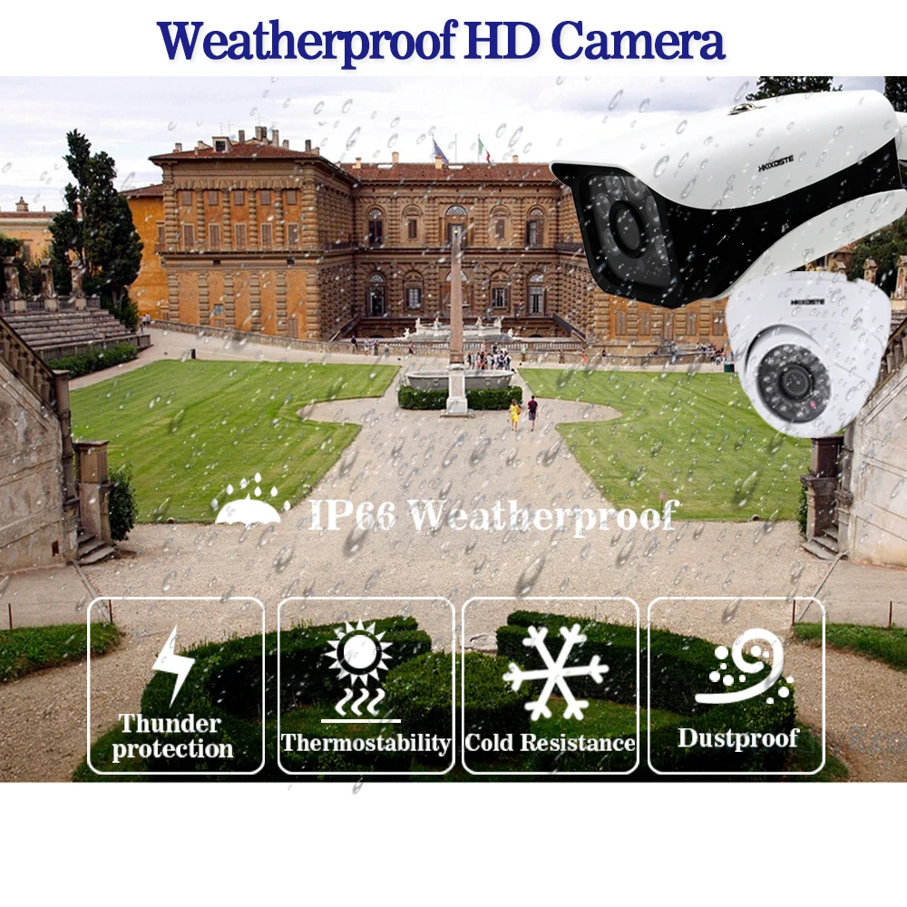 H.265 DVR 8CH 5MP HDMI система AHD CCTV 4 шт. 5MP HD камера для помещений 4 шт. наружная IP66 Водонепроницаемая AHD 2592*1944P система наблюдения