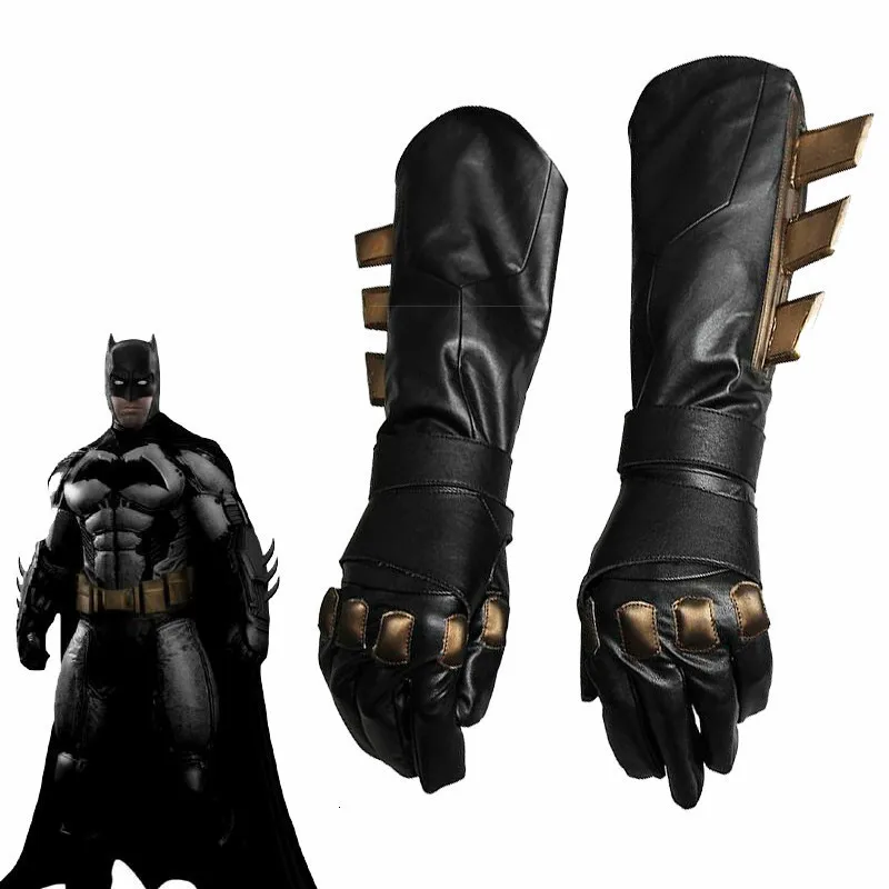 Accesorios de disfraces de Batman de CostumeBuy, guantes de Batman de los  superhéroes Batman v Superman el amanecer de la justicia, guantes para  juegos de disfraces negros de cuero de lujo| | -