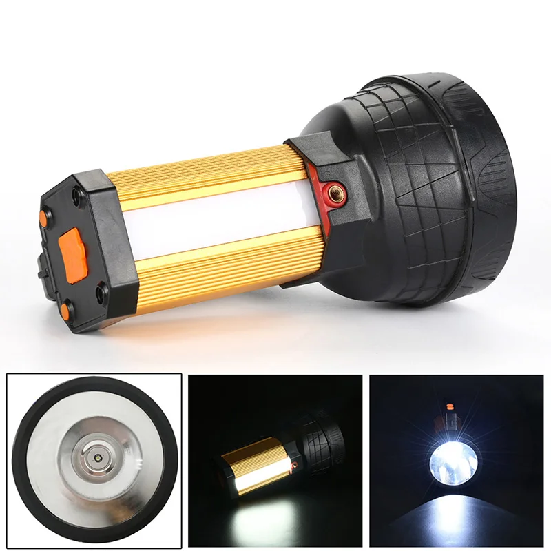 LED Searchlight Handheld Flashlight Camping Lamp For Hiking For Camping Hiking Fishing Sailing Lumen 2000