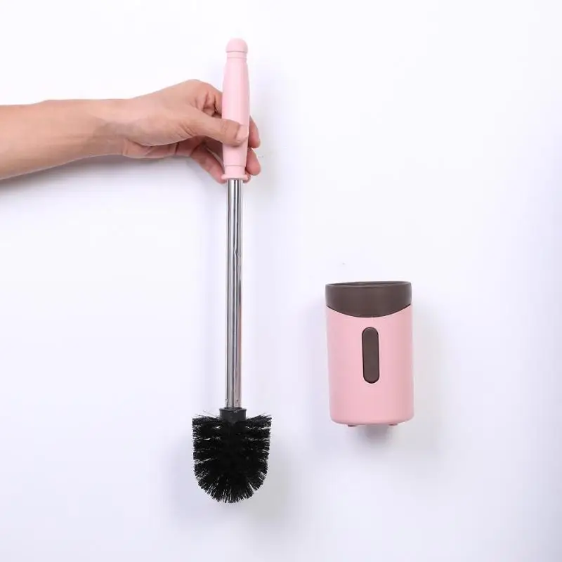 Щетка для унитаза с длинной ручкой и держателем, домашняя щетка для чистки ванной комнаты, настенные щетки для унитаза для ванной комнаты