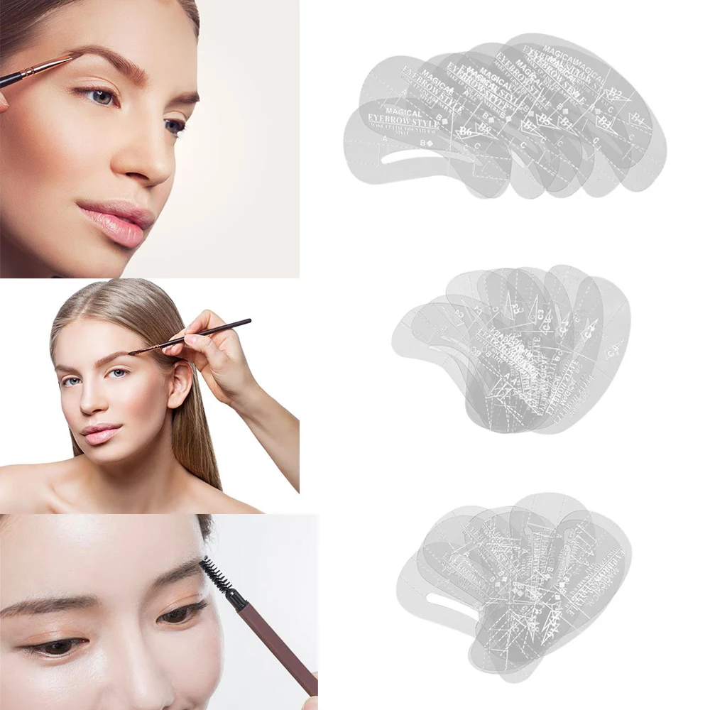 24 шт. формовочный трафарет для бровей набор ухода за бровями карта макияжа