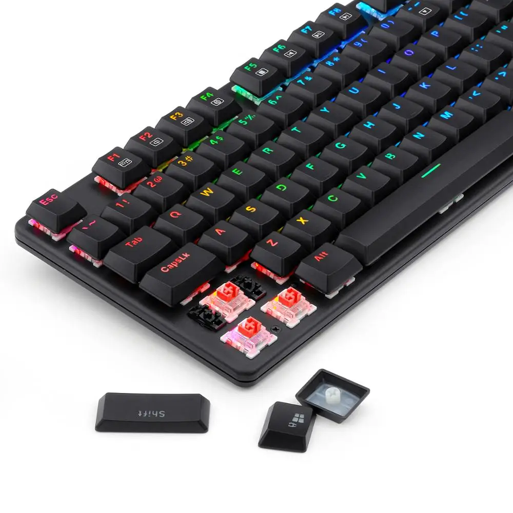 Redragon K589 Shrapnel RGB Низкопрофильная Механическая игровая клавиатура с линейными и