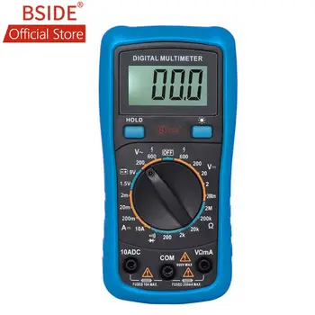 

BSIDE 3 1/2 Multimeter ADM11 Pro AC/DC 600V Green Protective Cover Backlight Data Hold Battery Voltage Tester Overload