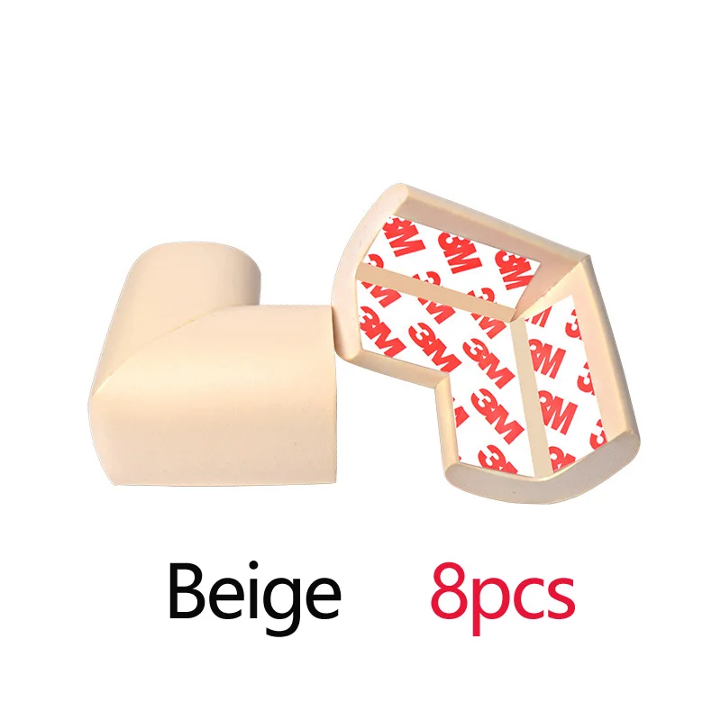 55*35*12 мм детская угловая защита Мягкий стол защитный уголок для детей Edge Guards 8 шт - Цвет: Бежевый