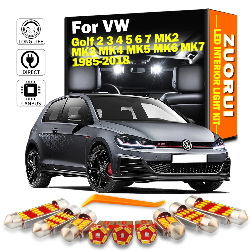ZUORUI-Kit de bombillas Canbus para Interior de coche, accesorios para VW 2, 3, 4, 6, 7, MK3, MK4, MK5, MK6, MK7 - AliExpress