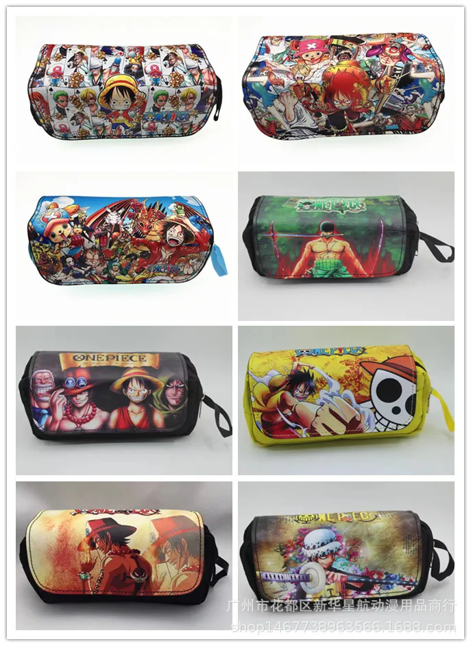 

One Piece Large-Volume Anime Cartoon Luffy Luo Pencil Case Young STUDENT'S Middle School Students BOY'S And GIRL'S Lead Pencil C