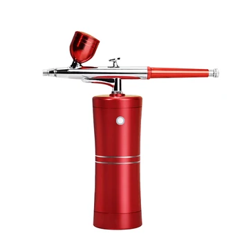 

Mini Air Compressor Kit Air-Brush Paint Spray Gun Airbrush for Nail Art Tattoo Craft Cake Nano Fog Mist Sprayer 0.3mm
