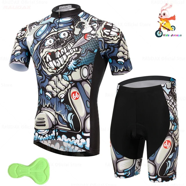 2021 Kids Cycling Jersey Set Boy Short Sleeve Summer Cycling Clothing MTB Ropa Ciclismo Child Balance Car Wear Sports Suit 2