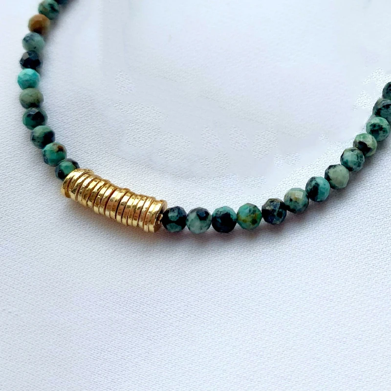 Pulsera Vintage Grande De Piedras Coloridas DATOA - Cierre OT, Estilo étnico, Aleación, Longitud 19 Cm