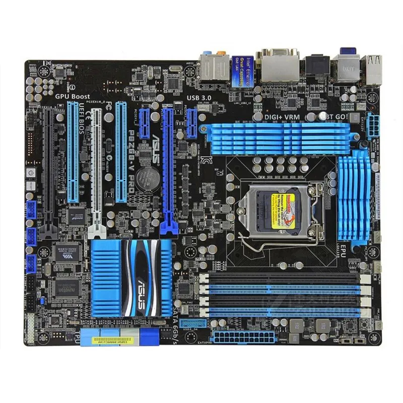 Компьютерная материнская плата LGA 1155 DDR3 для ASUS PRO Intel Z68 P8Z68 Настольная SATA II PCI-E X16 б/у