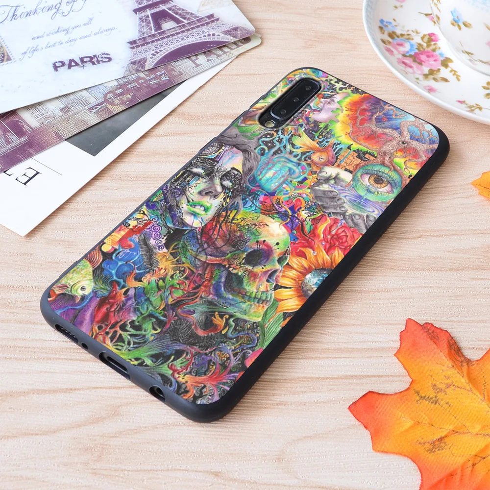 

Trippy Print Soft Silicone Matt Case For Samsung Galaxy S Note and Galaxy A
