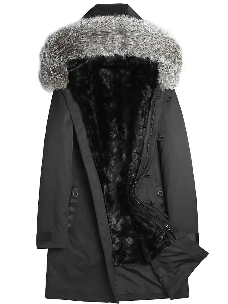 Naturel Vison Fourrure Doublure Parka Hommes Renard Fourrure Col Long Manteau Hiver Veste Hommes Luxe Parkas Grande Taille P Meb7135 1 My1585 Aliexpress