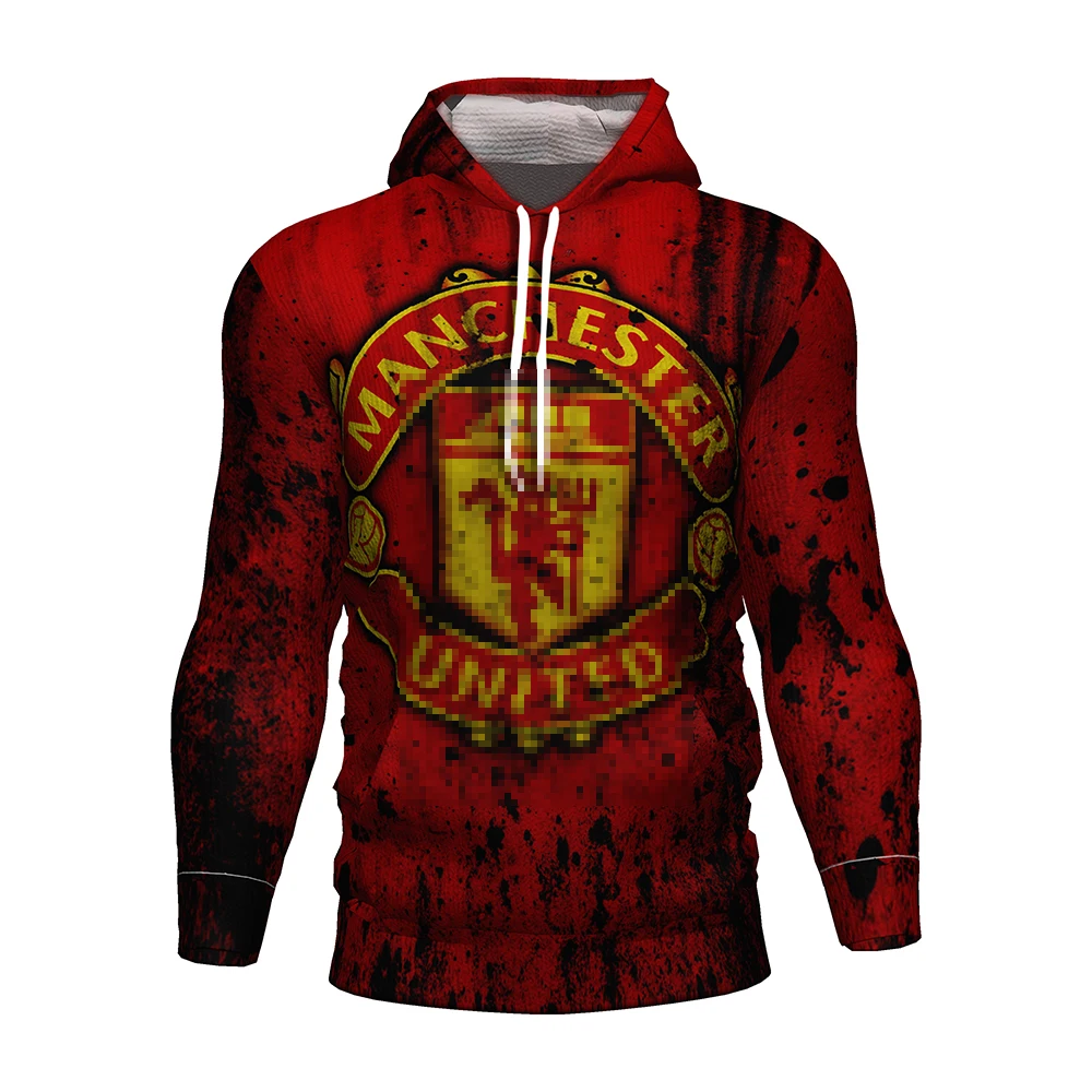 Футбольная куртка «Манчестер Юнайтед» 2018 2019 3d толстовки тренировочный спортивный костюм «Манчестер Юнайтед» толстовка с капюшоном для