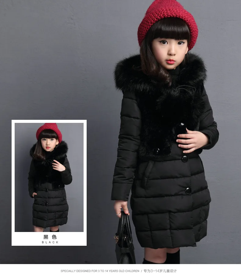 Зимняя стеганая хлопковая одежда для девочек Корейская версия одежды для девочек, детская Толстая зимняя куртка из хлопка