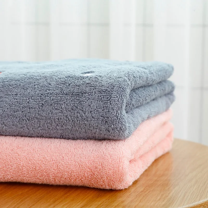 3pcs Cotton 140x70cm Bath Towels Love embroidery Avaliable Cotton Fiber Natural Eco-friendly Bath Towel gift