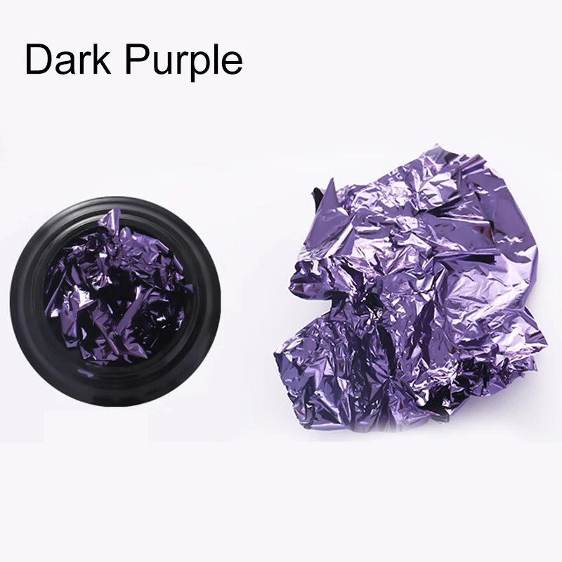 dark purple 0,7 г цветная фольга, бумага для ногтей, блестящая пудра, неровная блестка, хлопья для ногтей, блестки, украшение для ногтей, Гель-лак, маникюр - Цвет: dark purple
