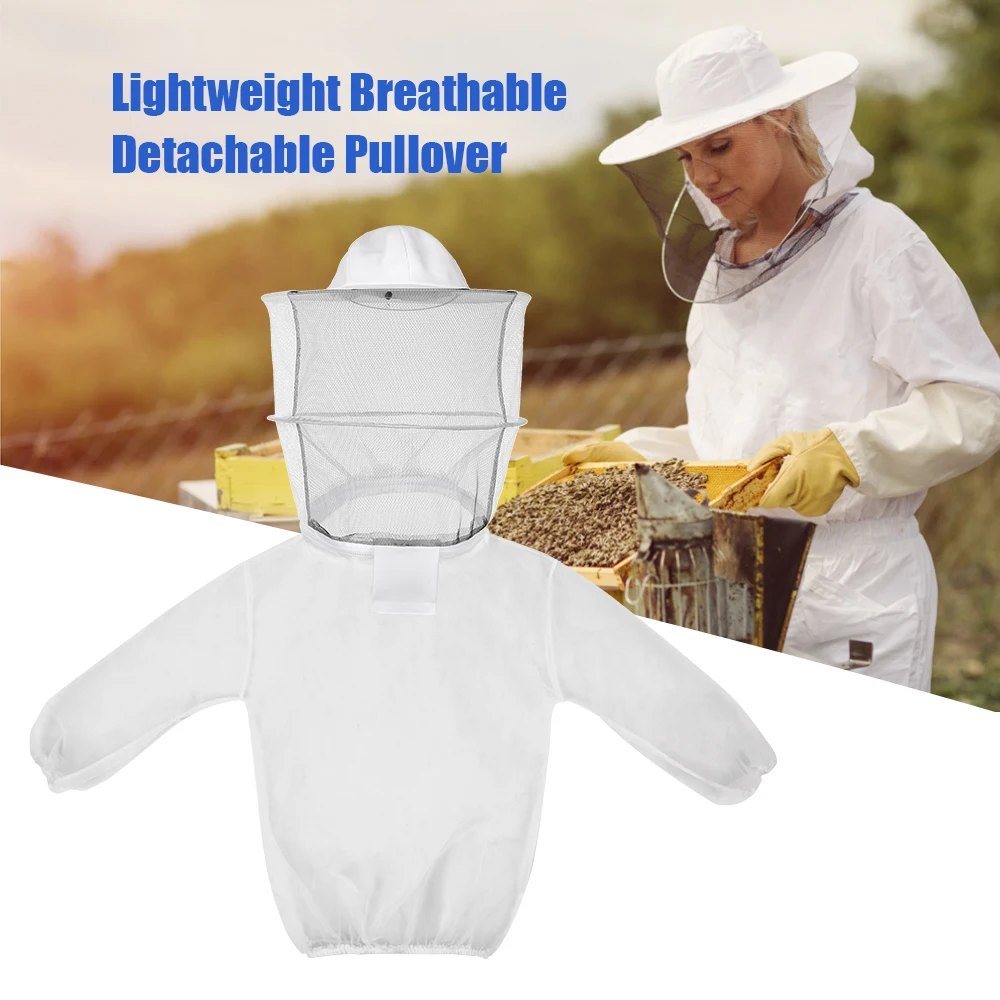 

Lightweight Beekeeping Jacket Detachable Bee Keeping Veil Suit Bee Insect Feeding Supplies Beekeeper Equipment Outdoor Tool