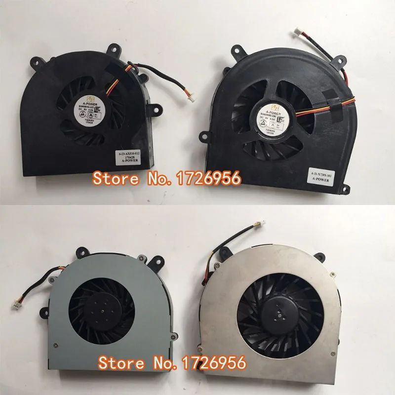 Оригинальный вентилятор GPU и CPU для Clevo Sager P150EM P150HM P170HM P170EM P150SM P170SM NP8150 6-23-AX510-012