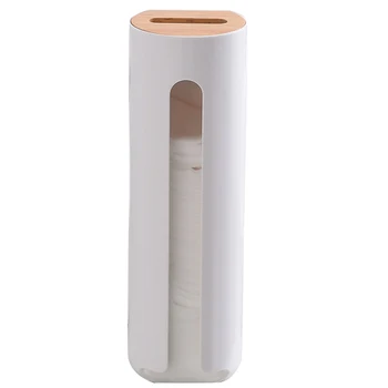 

ABS With Cover Modern Accessories Wall Mount Easy Install Cotton Pad Holder Dust-Proof Dispenser Home Cosmetic Storage Container