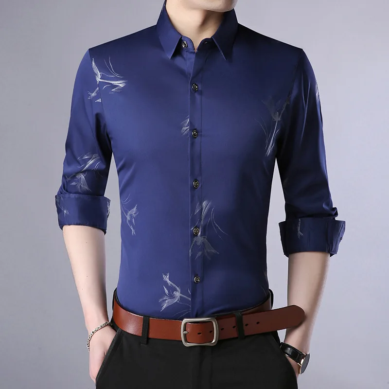 seechart Брендовая весенне-осенняя модная повседневная клетчатая рубашка chemise homme manche, Длинные рубашки, Мужская одежда, мужская деловая рубашка - Цвет: seechart