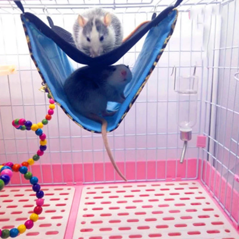 Hamster Hanging Bed Chinchilla Hammock Cage Mesh Bed Bird Guinea Pig Rabbit Bed Mat Small Animals Accessories Cages