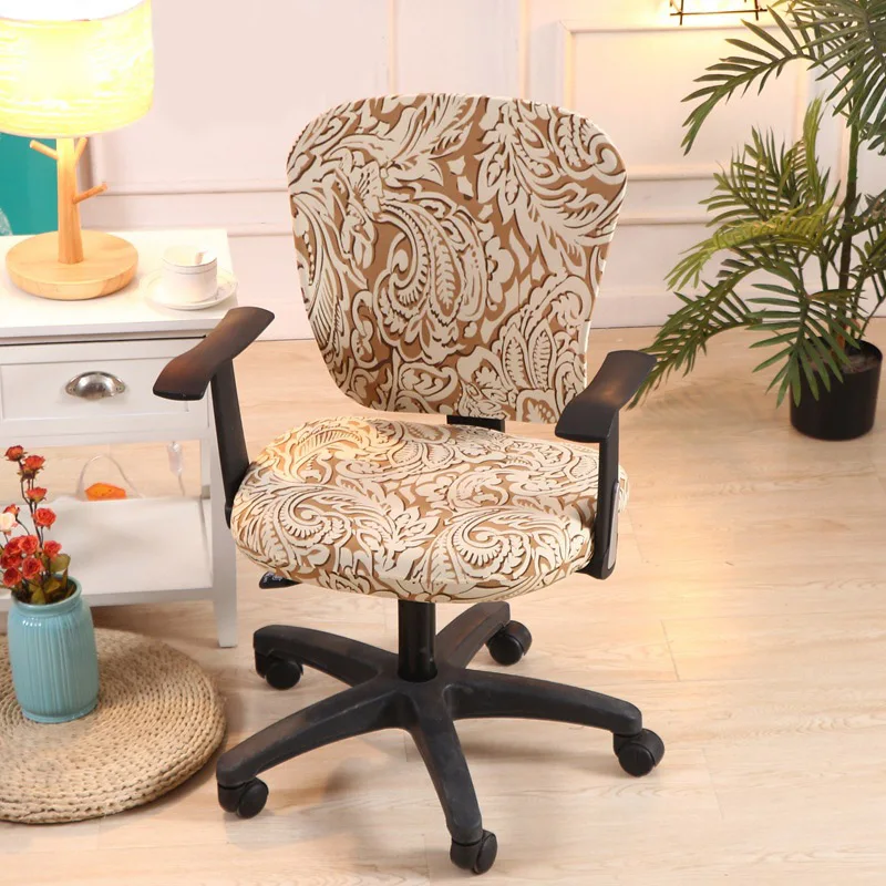 

Universal Elastic Spandex Fabric Split Chair Back Cover+Seat Cover Anti-dirty Office Computer Chair Cover Stretch Case HTQ99