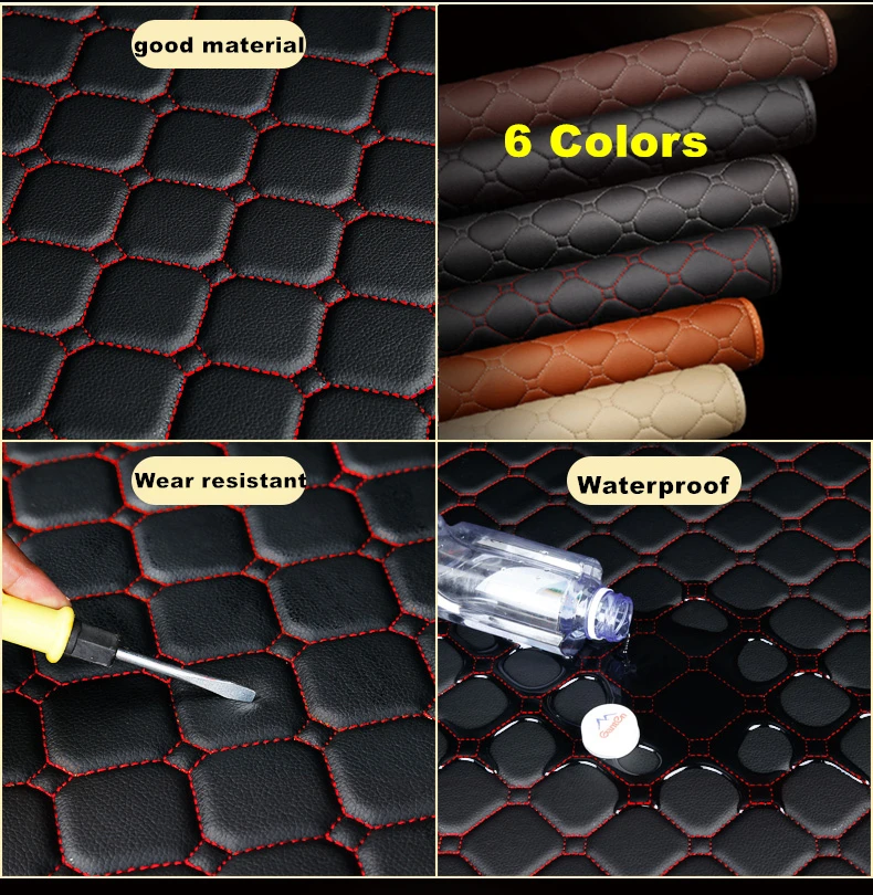 SJ Custom Waterproof Car Trunk Mat AUTO Tail Boot Tray Liner Cargo Carpet Pad Protector Fit For Sko