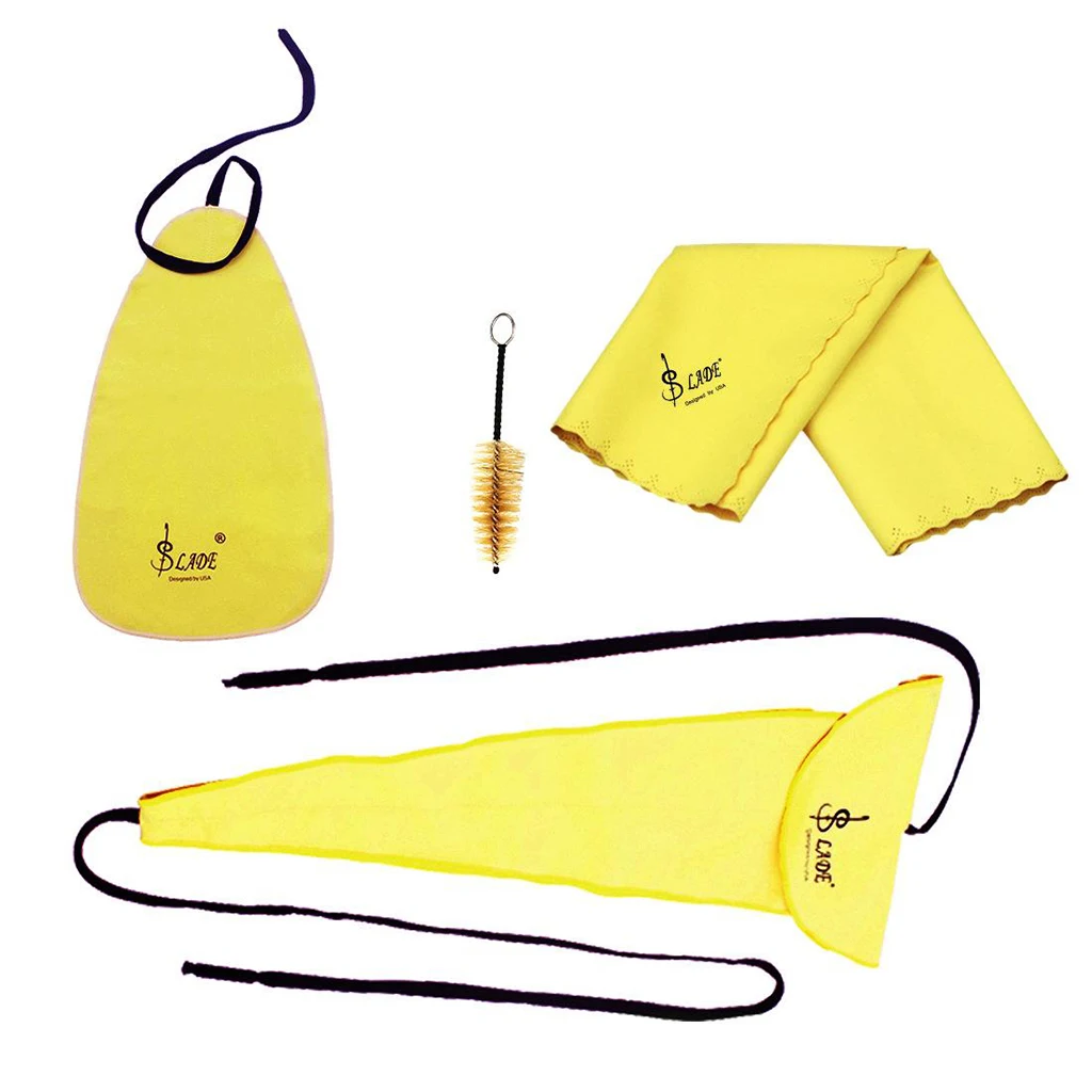 Saxophone Clarinet Flute Sax Cleaning Kit Swab Cloth Brush 4Pcs wind instruments cleaning set saxophone musical instrument saxophone parts accessories