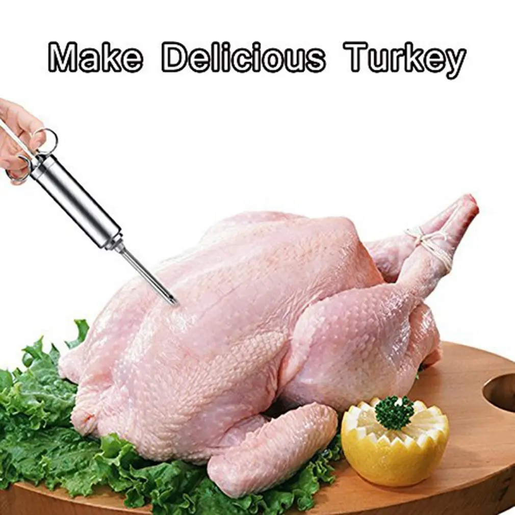 Нержавеющая сталь маринада вкус игольчатый Инжектор Шприц Профессиональный барбекю первой необходимости должны иметь Турция барбекю